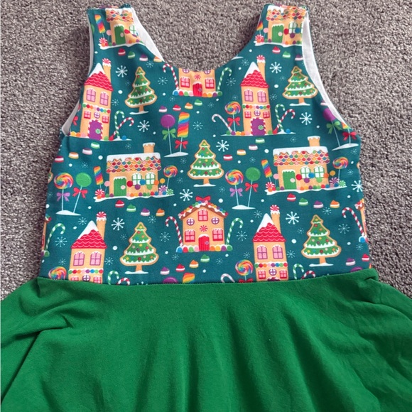 Malia + Kai Gingerbread Village Twirl Dress Sz 6 - Picture 3 of 4